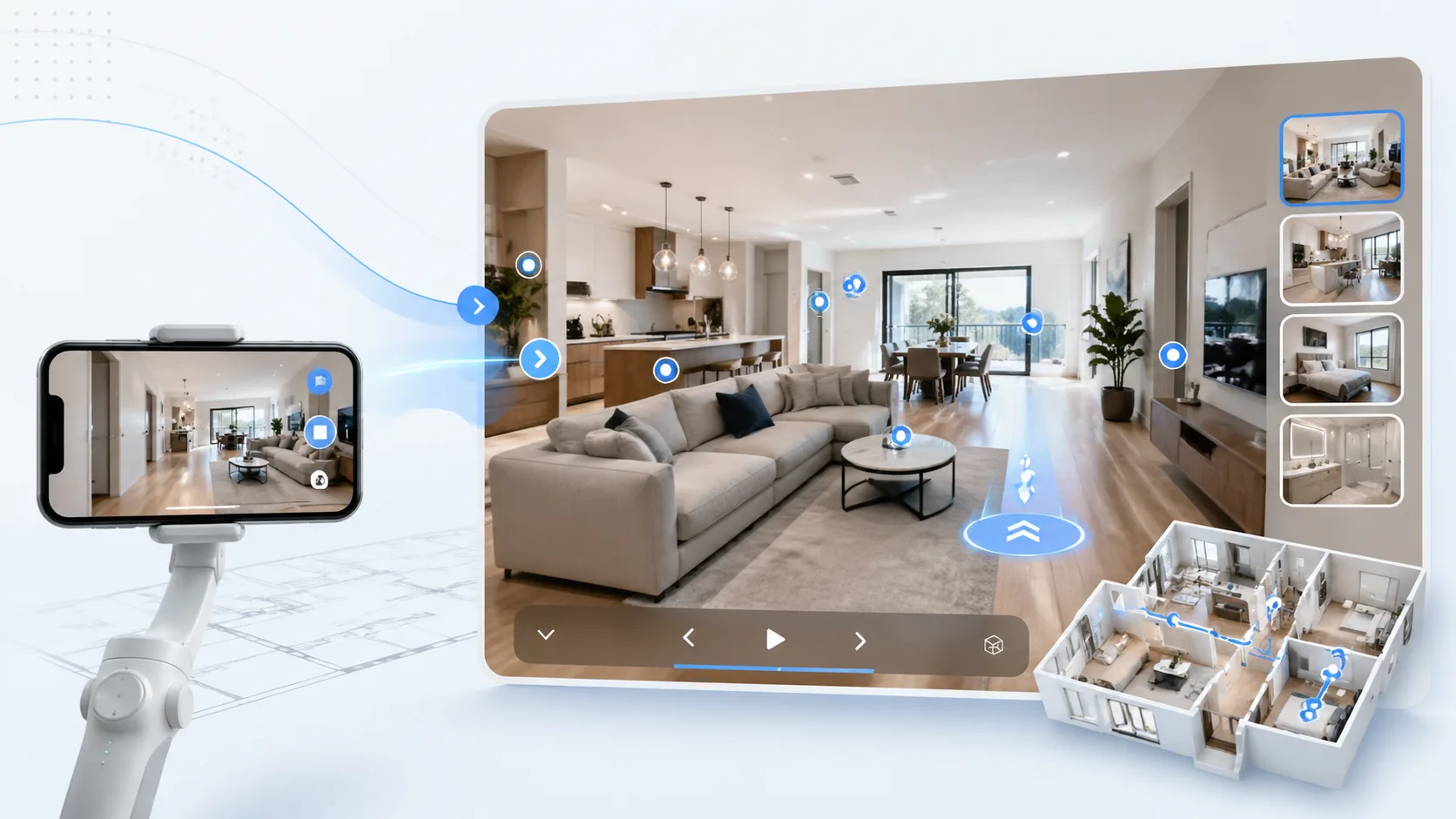 面向 home builder 官网的引导式空间导览